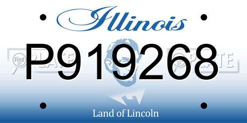 P919268 Illinois License Plate