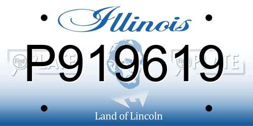 P919619 Illinois License Plate