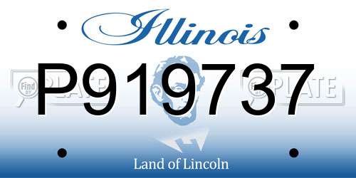 P919737 Illinois License Plate