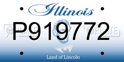 P919772 Illinois License Plate