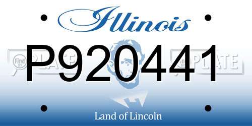 P920441 Illinois License Plate