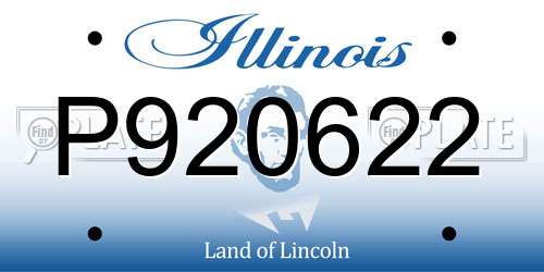 P920622 Illinois License Plate