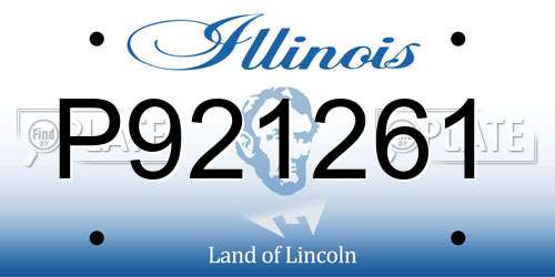 P921261 Illinois License Plate