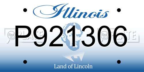 P921306 Illinois License Plate