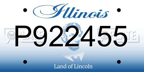 P922455 Illinois License Plate