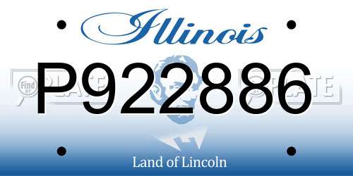 P922886 Illinois License Plate