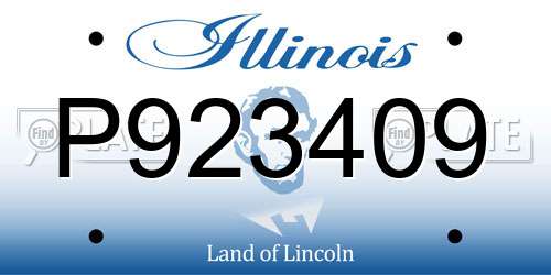 P923409 Illinois License Plate