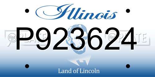 P923624 Illinois License Plate