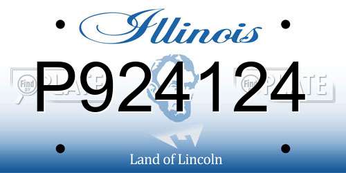 P924124 Illinois License Plate