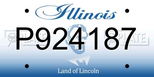 P924187 Illinois License Plate