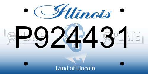 P924431 Illinois License Plate