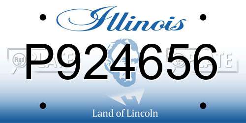 P924656 Illinois License Plate
