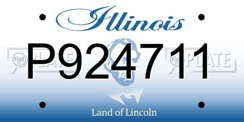 P924711 Illinois License Plate