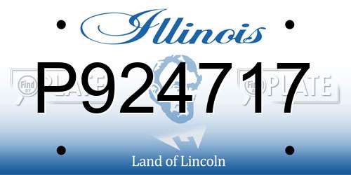 P924717 Illinois License Plate