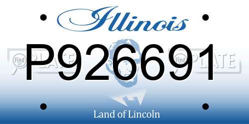 P926691 Illinois License Plate