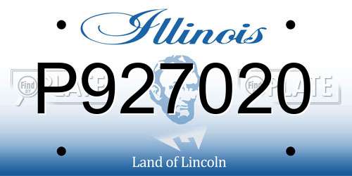 P927020 Illinois License Plate