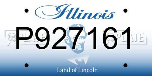 P927161 Illinois License Plate
