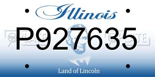 P927635 Illinois License Plate