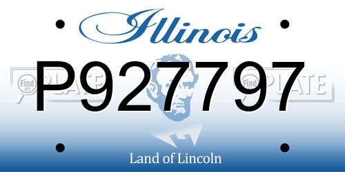 P927797 Illinois License Plate