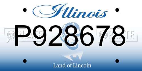 P928678 Illinois License Plate