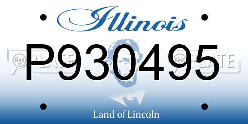 P930495 Illinois License Plate
