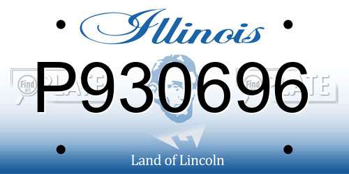 P930696 Illinois License Plate
