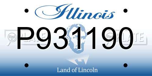 P931190 Illinois License Plate