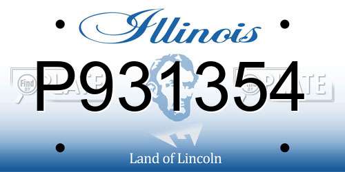 P931354 Illinois License Plate