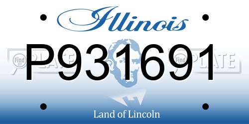 P931691 Illinois License Plate