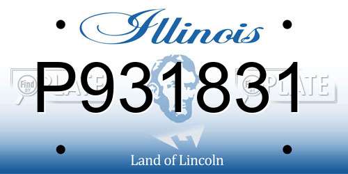 P931831 Illinois License Plate