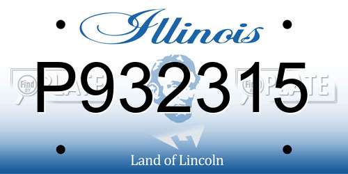 P932315 Illinois License Plate