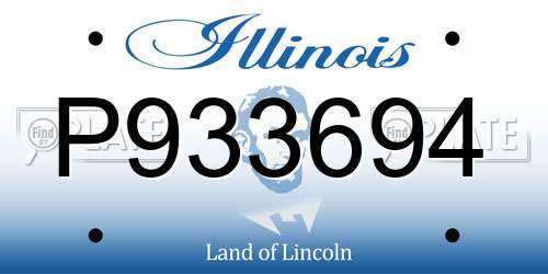 P933694 Illinois License Plate