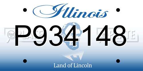P934148 Illinois License Plate