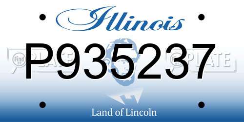P935237 Illinois License Plate