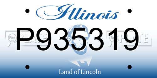 P935319 Illinois License Plate