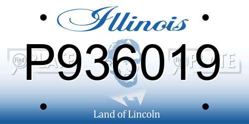 P936019 Illinois License Plate