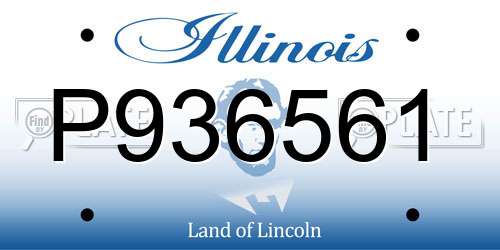 P936561 Illinois License Plate