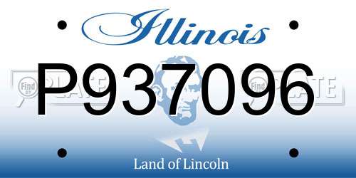P937096 Illinois License Plate