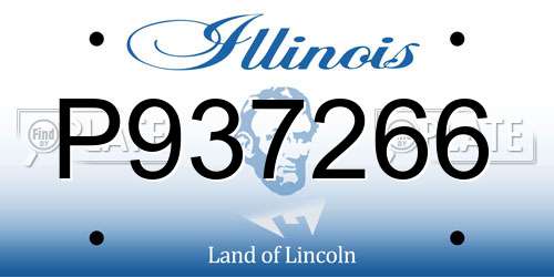 P937266 Illinois License Plate
