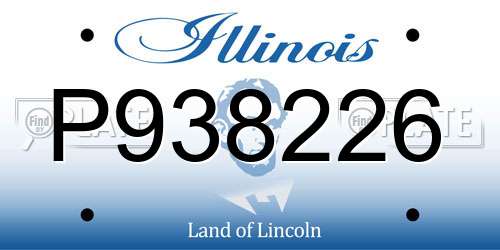 P938226 Illinois License Plate