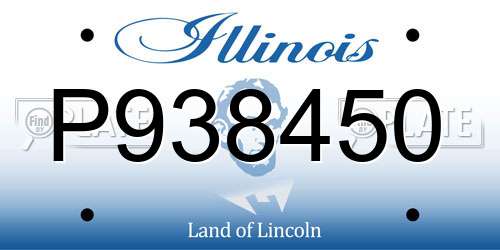 P938450 Illinois License Plate