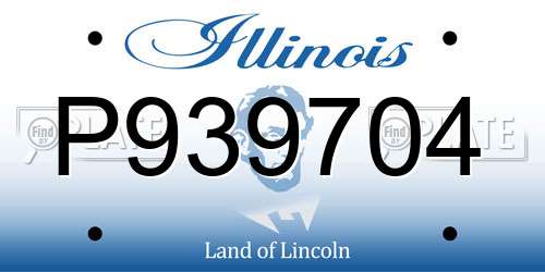 P939704 Illinois License Plate