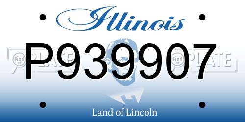 P939907 Illinois License Plate