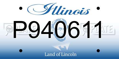 P940611 Illinois License Plate