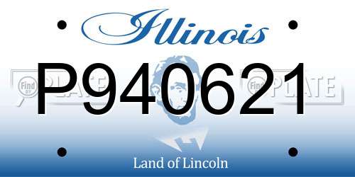 P940621 Illinois License Plate