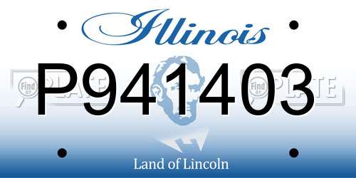 P941403 Illinois License Plate