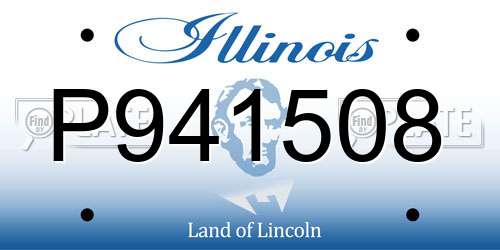 P941508 Illinois License Plate