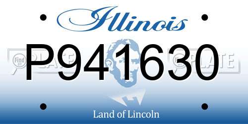 P941630 Illinois License Plate