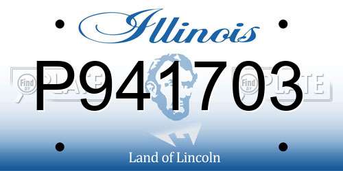 P941703 Illinois License Plate