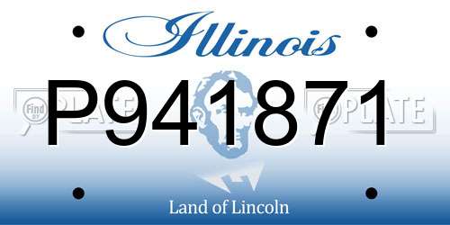 P941871 Illinois License Plate
